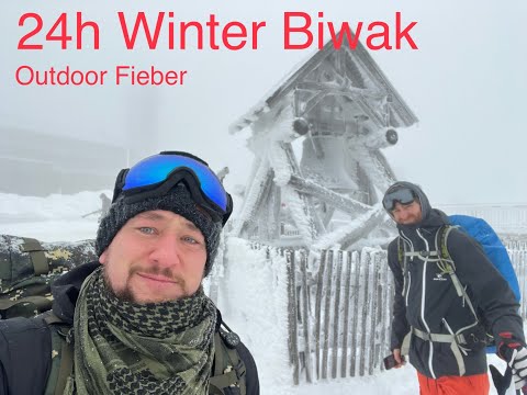 24 h Winter Biwak auf dem Fichtelberg.