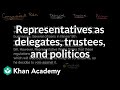 Representatives as delegates, trustees, and politicos | US government and civics | Khan Academy