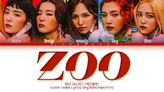 Red Velvet (레드벨벳) - &quot;Zoo&quot; (Color Coded Lyrics Eng/Rom/Han/가사)