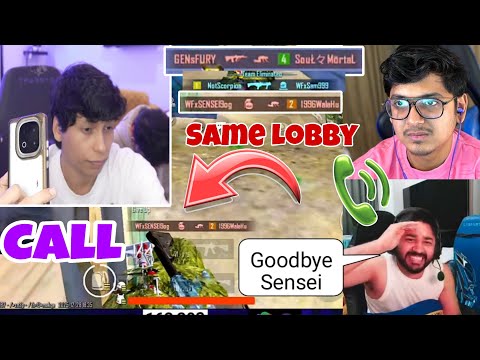 SENSEI Vs Mortal Same Lobby😱 Sensei Call Willy 📞 Sensei Reveal Mortal ❤️