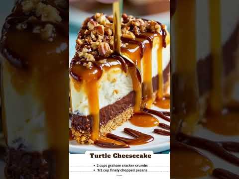 Turtle Cheesecake #cake #dessert #pietime