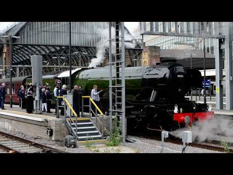 60103 Flying Scotsman Departing Kings Cross on 'The Flying Scotsman Centenary Weekender'. 30/06/23.