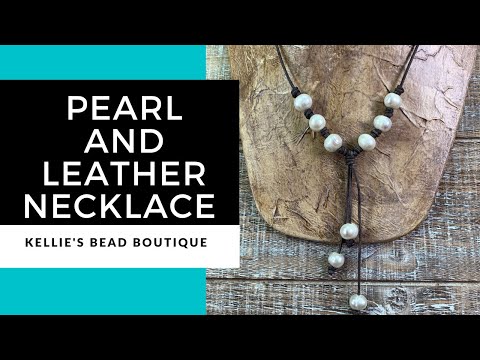 Create a Trendy Pearl and Leather Necklace - Barrel Knots Galore!