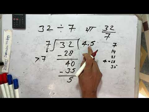 32÷7 full division | how to divide 32/7 | method of division | Hindi| Surendra Khilery