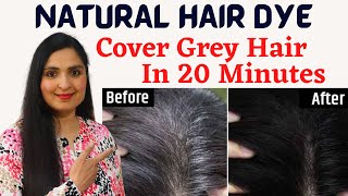 Homemade HAIR DYE for Instant BLACK HAIR Naturally | JET BLACK At Home| Grey Hair Remedy -100% WORKS