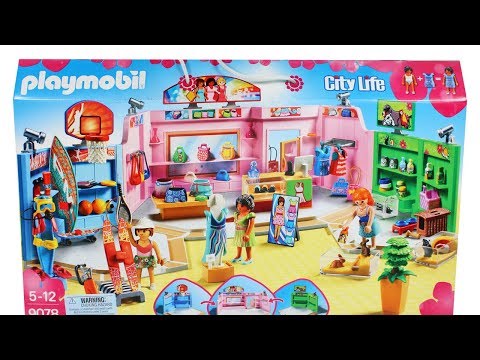 Playmobil City Life Shopping Plaza Unboxing Toy Review