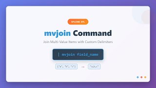 Splunk SPL mvjoin Command Tutorial - Join Multi-Value Fields with Custom Delimiters