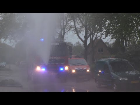 [28.04.2018] Brandweer vertrekt vanaf prijsuitreiking Brandweerwedstrijden Oudehorne