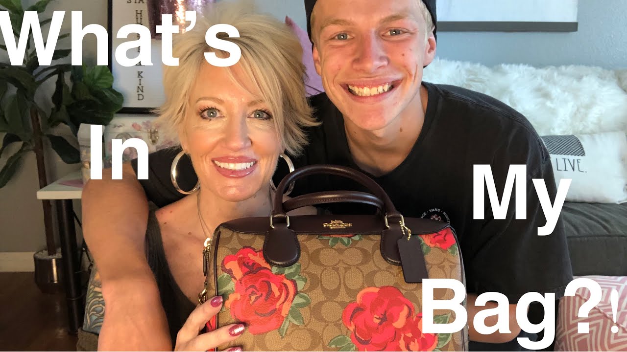My Son Bought Me a New Coach Purse! | What's In My Bag!