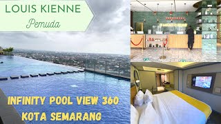 MELIHAT KOTA SEMARANG 360 DARI INFINITY POOL LANTAI 23 | LOUIS KIENNE HOTEL REVI