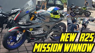 NEW R25 BLUE JADI FULL BLACK MATTE TEMA MISSION WINNOW | AJIB BANGET
