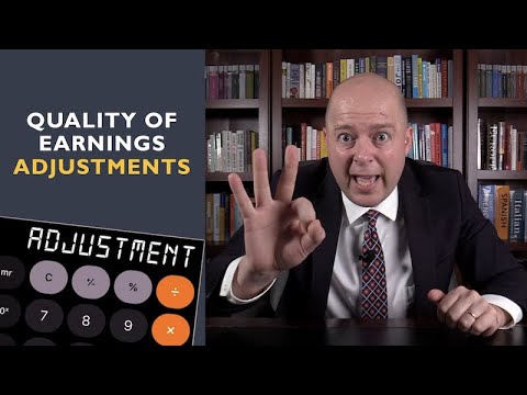 Quality of Earnings Adjustments