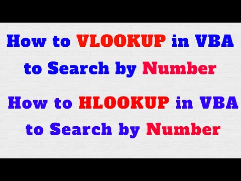 Search by Number via VLookup / HLookup Formula with VBA User Form in Excel / Explore Video 1