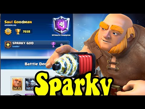 7600 INSANE GIANT BAIT! STRONGEST SPARKY DECK — Clash Royale