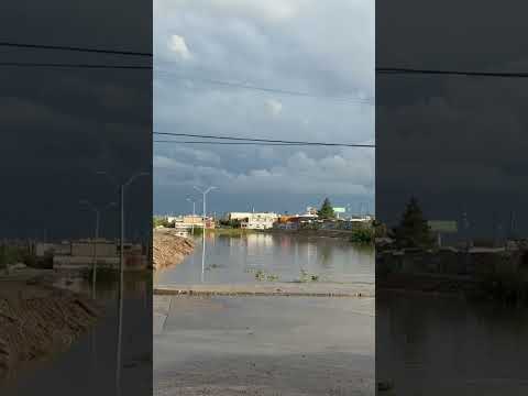 se desbordó el dique de la calle descubrimiento y la Concordia colonia el papalote