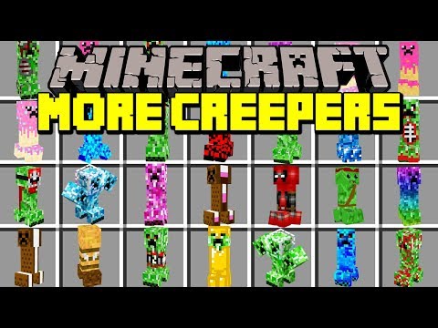 Minecraft MORE CREEPERS MOD! | 100+ NEW CREEPERS! BIG BAD CREEPERS & MORE! | Modded Mini-Game