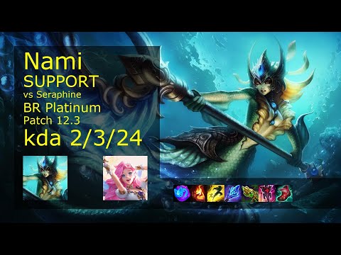 Nami Support & Zeri vs Seraphine & Jhin - BR Platinum 2/3/24 Patch 12.3 Gameplay