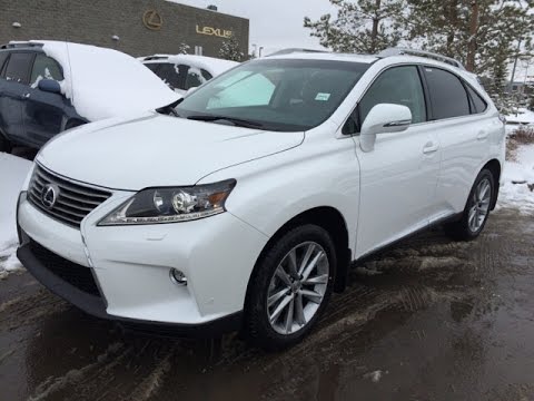 New White on Saddle Tan 2015 Lexus RX 350 AWD Touring Package Walk Around Review - Edmonton, Canada