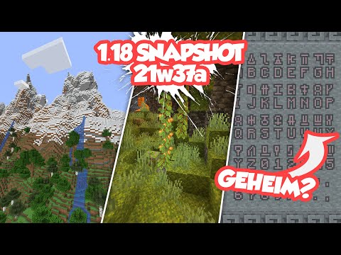 NEUE Biome, Generierung & Geheimnisse! Minecraft 1.18 Snapshot 21w37a (Minecraft 1.18 Update)