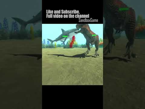 🦈 GREAT WHITE SHARK VS TREX 💀- Animal Revolt Battle Simulator