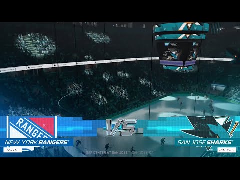 NHL 21 Full Match - New York Rangers vs San Jose Sharks - Simulation