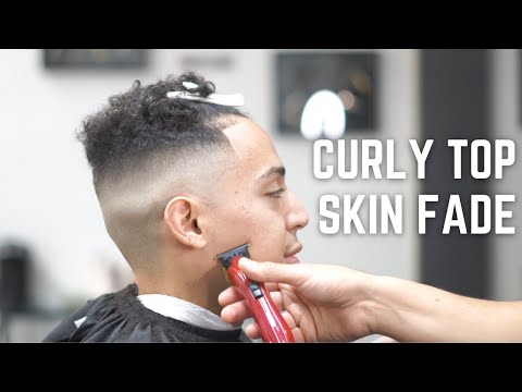Fade Haircut Curly Top Barber Tutorial