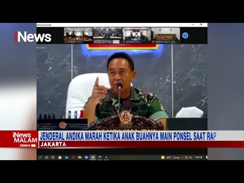Panglima TNI Marah Saat Anak Buahnya Main Ponsel Saat Rapat #iNewsMalam 03/12