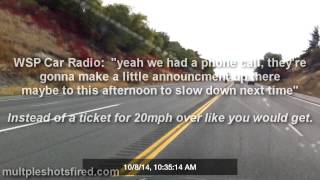 Washington State Patrol Aircraft catches multiple police cars speeding and does nothing.