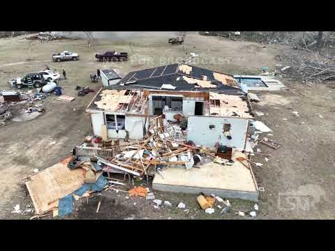01-13-2023 Pine Level, AL  - Severe Damage on US31 - Home Broken In Half - Drone