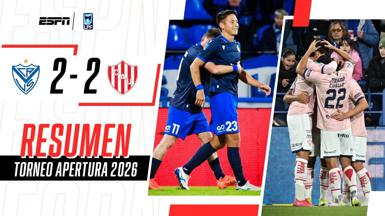 VÉLEZ IGUALÓ CON UNIÓN Y NO PUDO LLEGAR A LA PUNTA DE LA ZONA A | Vélez 2-2 Unión | RESUMEN