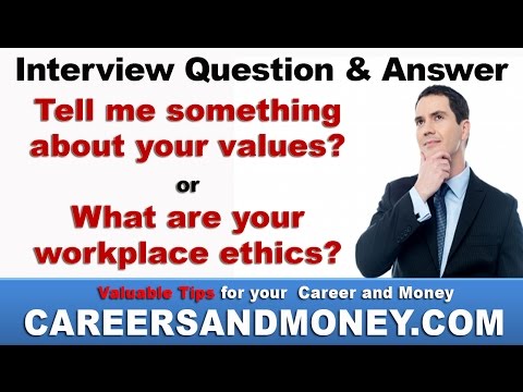 Tell me something about your values?  - Job Interview Question and Answer Video