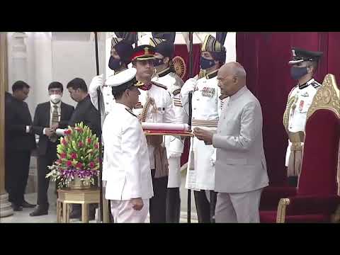 President Kovind presents Ati Vishisht Seva Medal to Rear Admiral (Now Vice Admiral) Ajay Kochhar