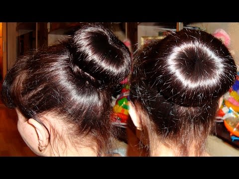 Губки, бублики или пончики разной длины для волос (aliexpress). Причёска пучок