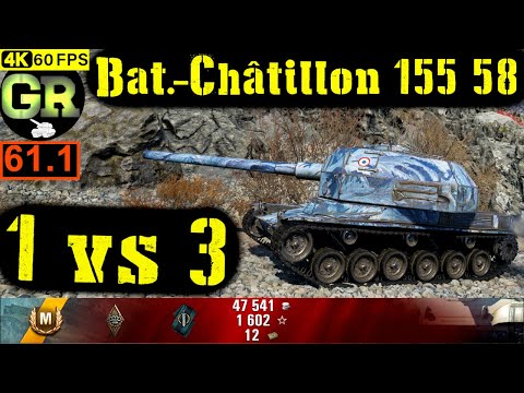 61_World of Tanks Bat.-Châtillon 155 58 WoT Replay - 4 Kills 3.3K DMG(Patch 1.4.0)