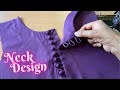 Neck Design With Loops And Buttons Make Beautiful Neck Design With Loops And Buttons