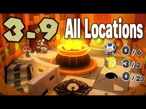 🌠  3-9 Scorching Sandpaper Far East - All Collectible Locations - Paper Mario : The Origami King