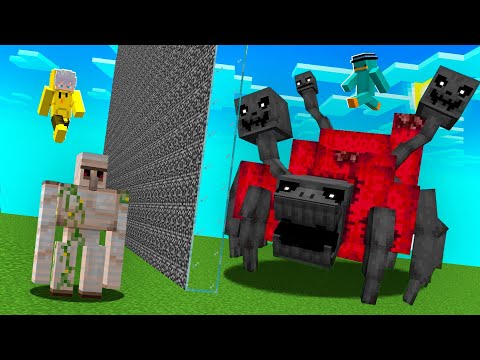 Trolleé a mi Amigo en Batalla de MOBS en Minecraft!