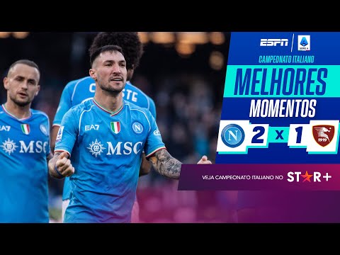 Gols e lances de Napoli x Salernitana