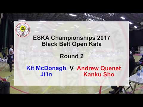 Kit McDonagh V Andrew Quenet | Round 2 | Black Belt Open Kata | ESKA Championships 2017