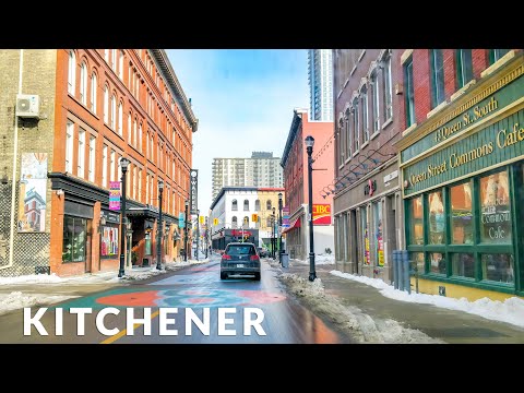 Kitchener Downtown Drive 4K - Ontario, Canada