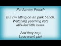 Jens Lekman - F-word Lyrics