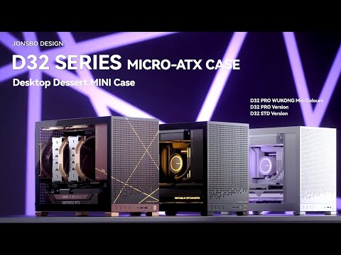 JONSBO D32 PRO Micro-ATX PC Case,A/B Mode for MB, Back-Connect/BTF MB,365mm GPU/240AIO/