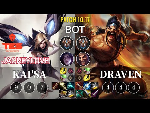 TES JackeyLove Kai'Sa vs Draven Bot - KR Patch 10.17