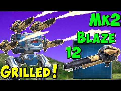 New Flamer Weapon BLAZE Mk2 MAX Gameplay Review - War Robots WR