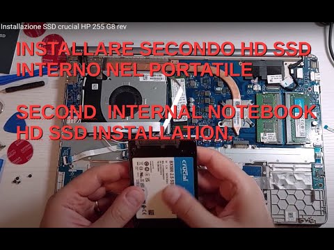 Aggiungere secondo harddisk interno: SSD + NVME m.2 -in Notebook HP 255 G8- Dual Drive Installation