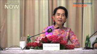 Aung San Suu Kyi  on Singapore