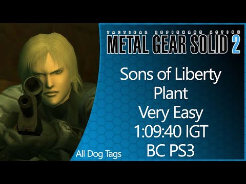 MGS2: Sons of Liberty | BC PS3 | Plant | Very Easy | All Dog Tags | 1:09:40 IGT