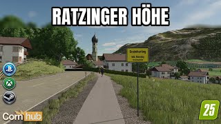 LS25 Ratzinger Höhe – Authentic Bavarian map in the Alpine foothills