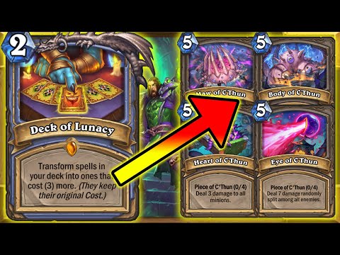 0 Minions Deck of Lunacy Mage Loves C'Thun Spells! Funny Thing | Darkmoon Faire | Hearthstone