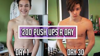 200 PUSH UPS A DAY FOR 30 DAYS CHALLENGE - Body Transformation RESULTS